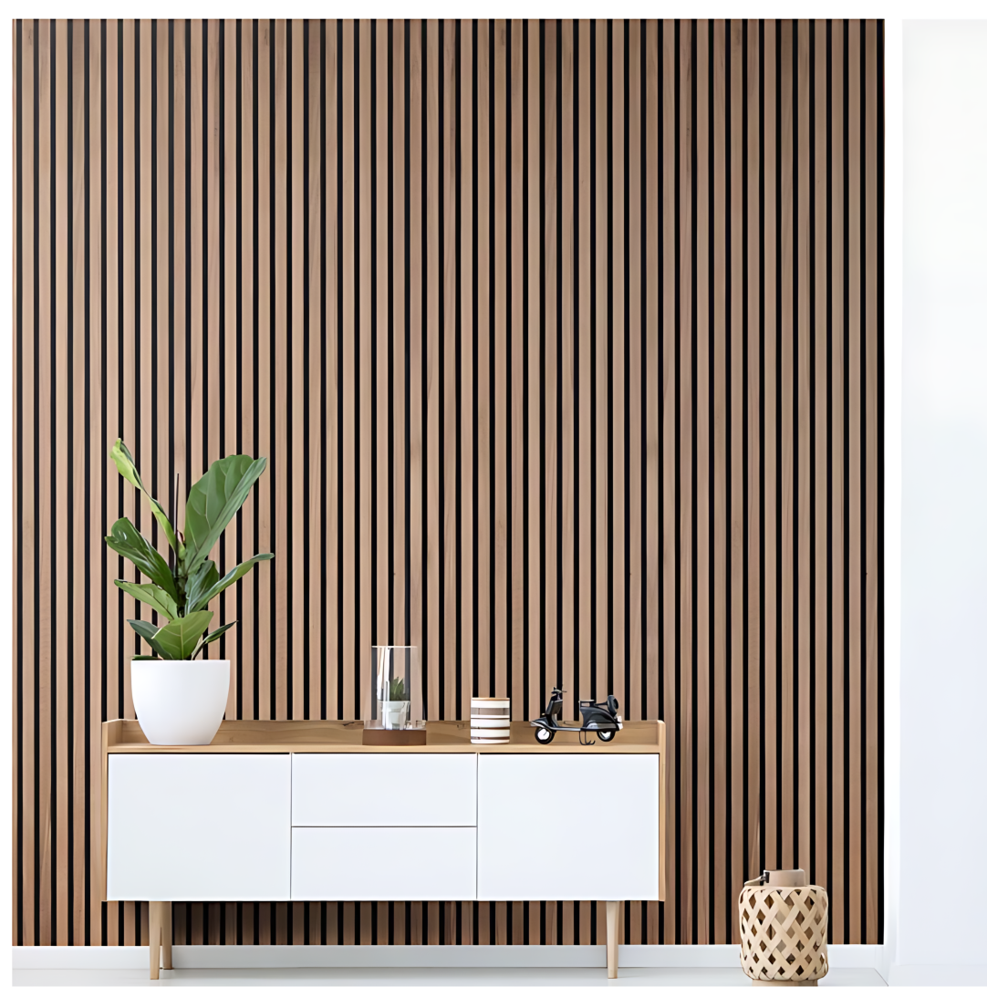 Genuine White Oak Slatted Wood Wall Panel